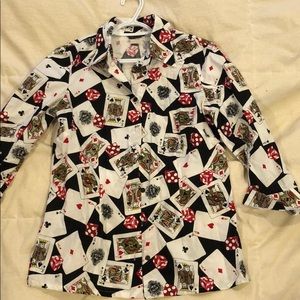 Ladies Simon Chang button down shirt